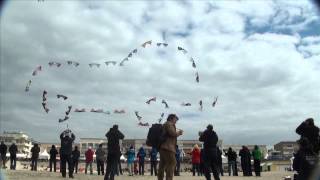preview picture of video 'Berck'13 - Revolution Megateam  - 30 kites (19/04, 1st session)'