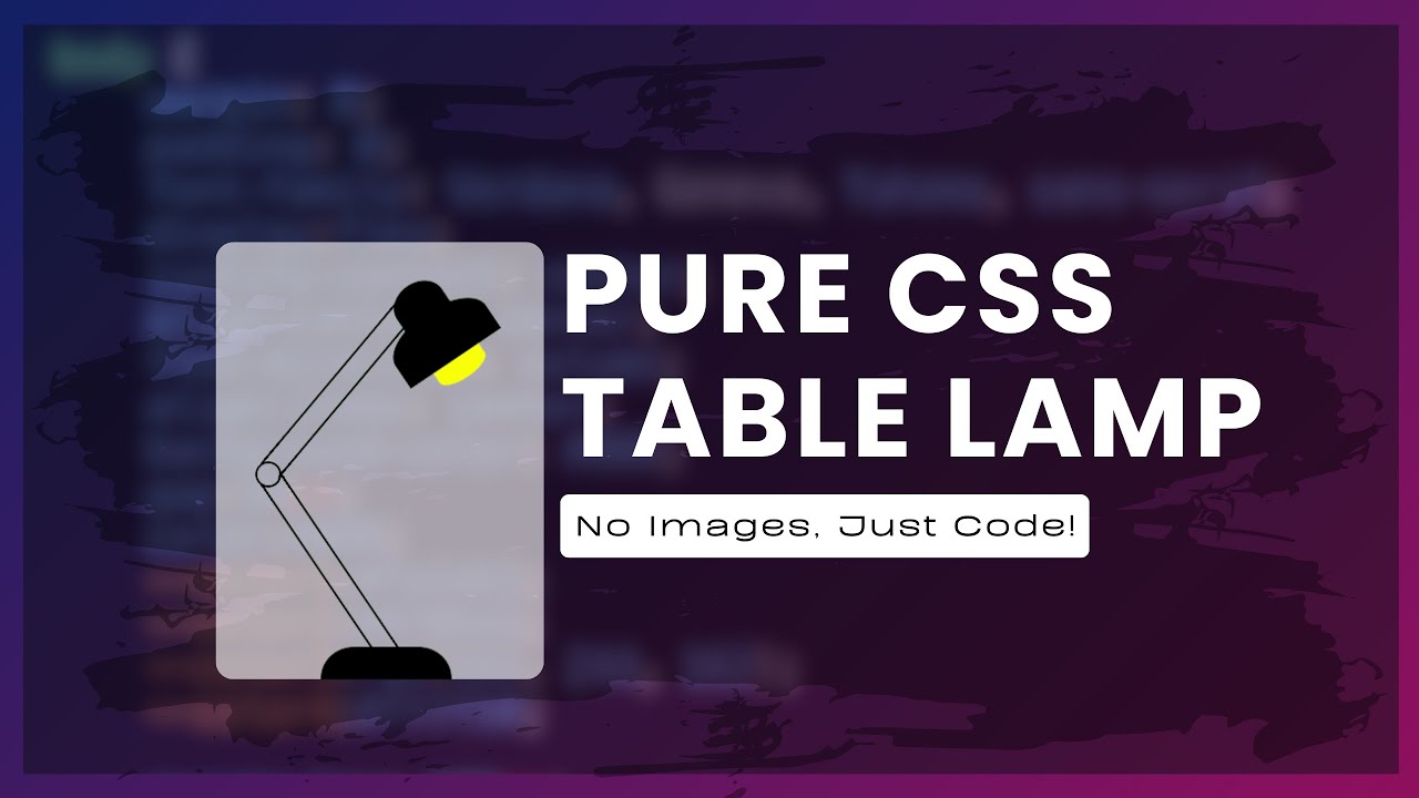 CSS Illustration: Table Lamp using CSS