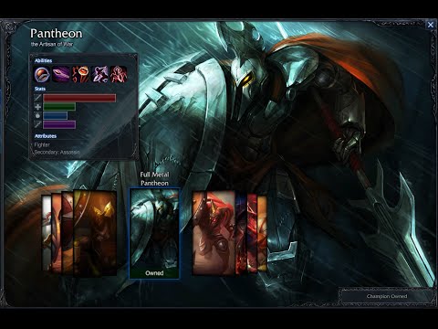 Full Metal Pantheon Skin Spotlight Gameplay 1080p HD League Of Legends