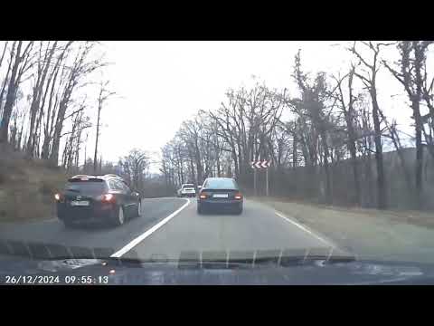 Depăşire inconștientă pe DN10 Ciuta, Buzău