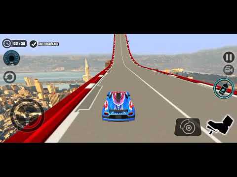 #CARGAME| impossible stunt car tracks 3d: Purple car driving:Ramp stunt level 09-10 android gameplay