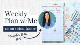 Weekly Plan With Me November 11| Bloom Daily Planners | Vision Planner