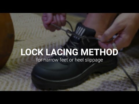 Lock lacing method for narrow feet or heel slippage | she wear