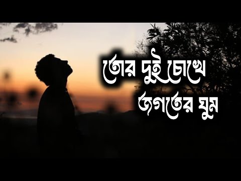 তোর দুই চোখে জগতের ঘুম | Tor Dui Chokhe Jogoter Ghum  sad song | bangla song | Lofi