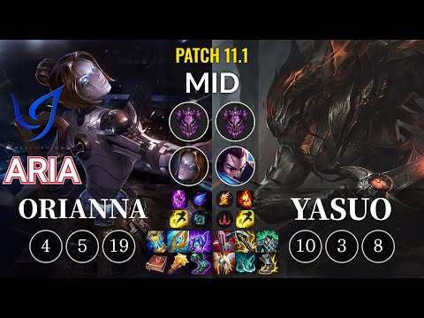 CGA Aria Orianna vs Yasuo Mid - KR Patch 11.1