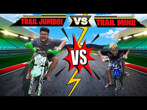 MINI TRAIL VS JUMBO TRAIL MOTORCYCLE RACE!!!