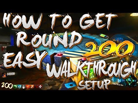 HOW TO GET ROUND 200 EASY WALKTHROUGH SETUP FULL GUIDE MOON BO3 ZOMBIES DLC 5
