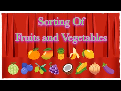 Sorting Of Fruits and Vegetables| for kids| Ansh and Ojas