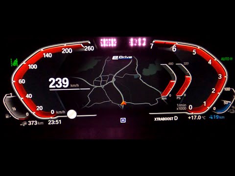 BMW 330e | G20 | 2021 | 0-239 km/h | Acceleration | Top Speed | German Highway