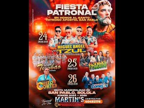 EN VIVO DESDE SAN PABLO LA LAGUNA, EN SU FERIA TITULAR EN HONOR A APOSTOL SAN PABLO.
