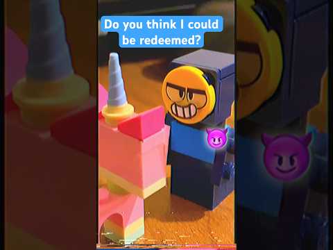I believe anyone can be redeemed 😠#hazbinhotel #meme #lego #legomovie #unikitty #masterfrown