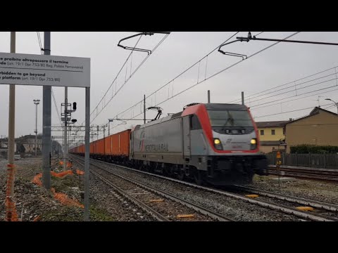 E.494.xxx MIR con carri containers (TC Padova Interporto-La Spezia Migliarina).