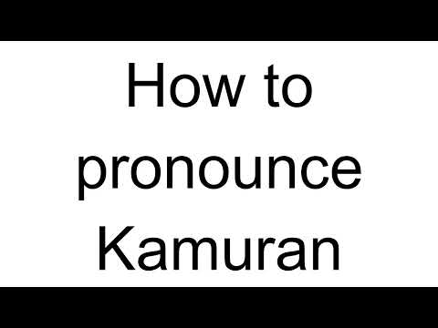 How to Pronounce Kamuran (Turkish)