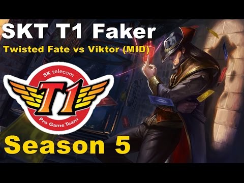 SKT T1 Faker Twisted Fate vs Viktor (MID) - Ranked Challenger Korea
