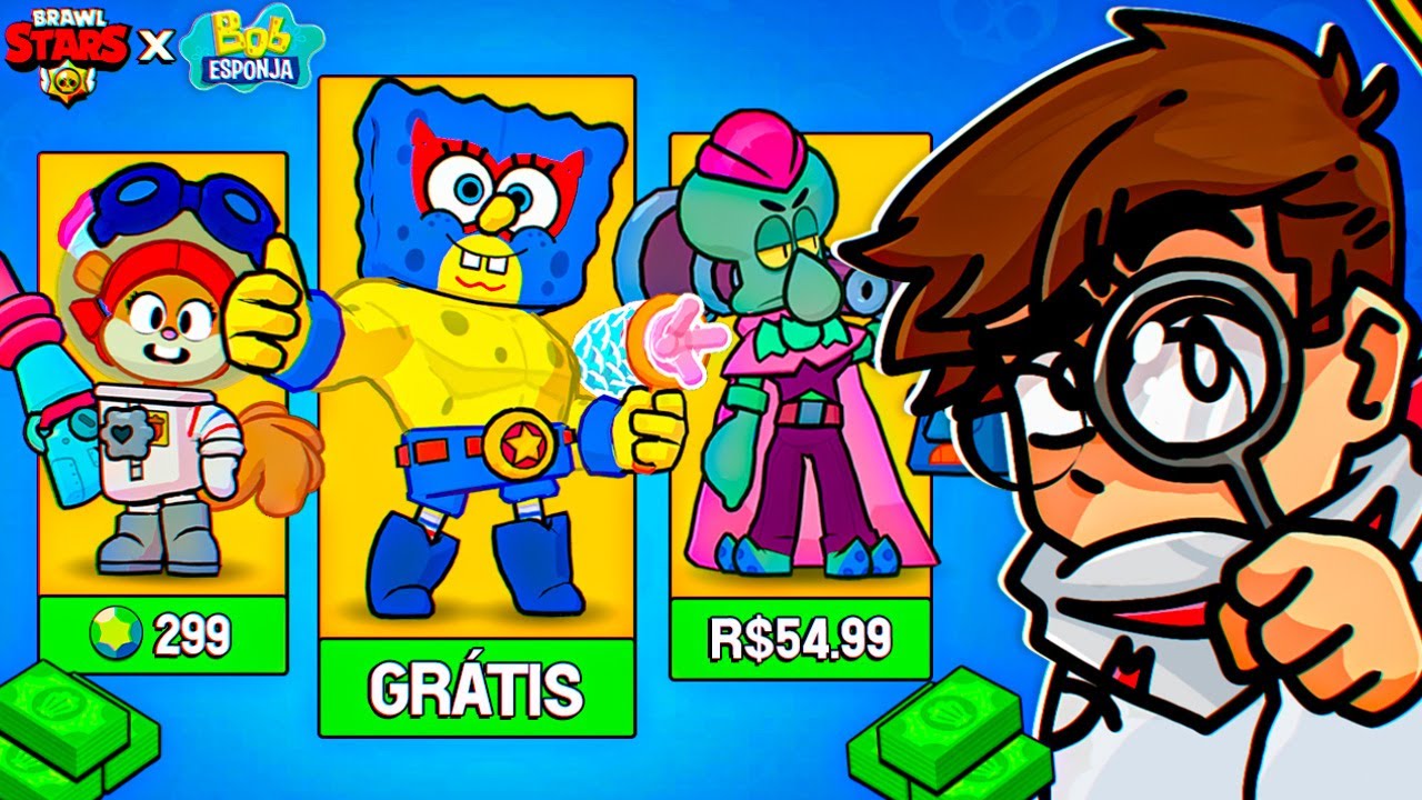 Finalmente o Evento do Bob Esponja Chegou e Eu Fui Em Busca de Todas As Skins - Brawl Stars