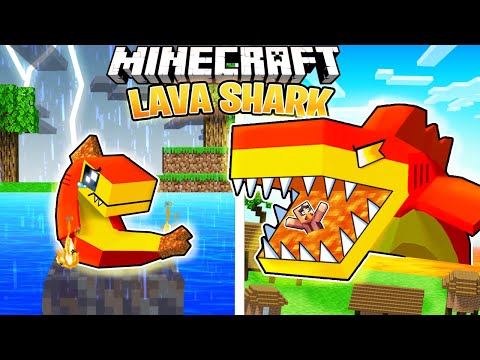 I Survived 100 Days as a LAVA SHARK in HARDCORE Minecraft!