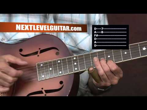 Son House inspired Mississippi Delta Acoustic BLUES Slide guitar lesson Pearline song style