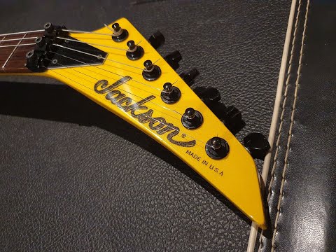 1989 USA Jackson Ontario Custom Shop Randy Rhoads RR1 Flying V Guitar Pearl Yellow Black Bevels OHSC image 26