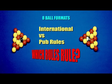 International 8 Ball Rules vs BlackBall Pub Rules