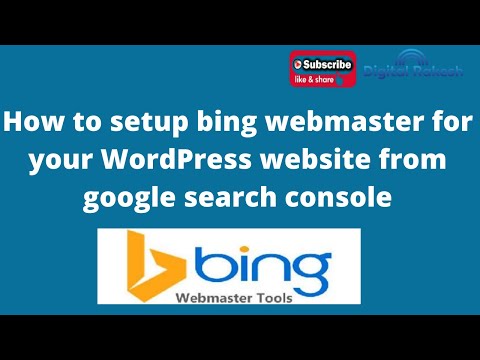 Set up Bing Webmaster Tools on your WordPress site