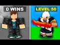 LEVEL 0 TO 50 in Roblox Bedwars..