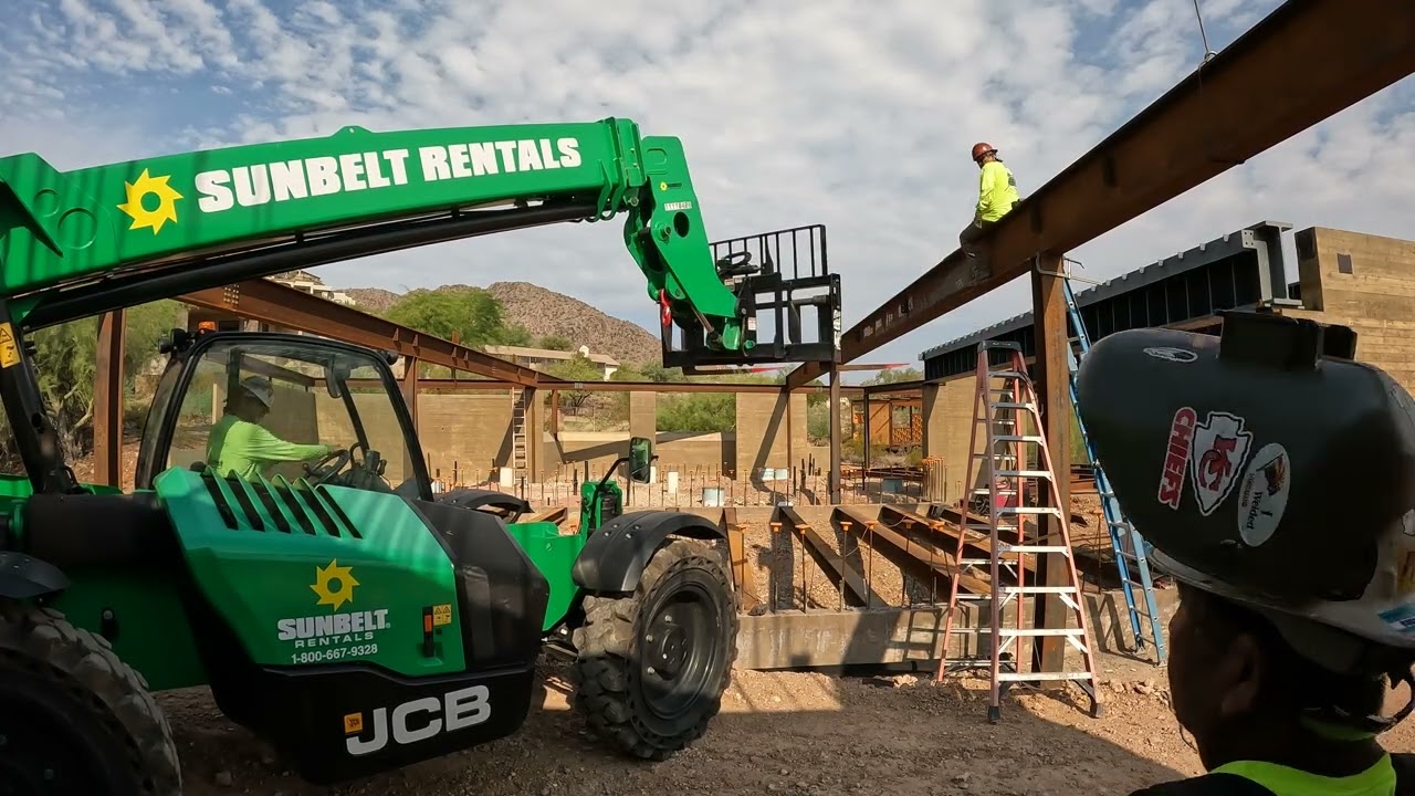 Watch 3 Days of Steel Installation, We Spanned a Desert Wash With Massive Steel Beams Luxury Home