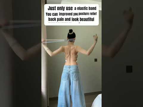 Just only a elastic band_you can improve your posture relief back pain and look beautiful #shorts