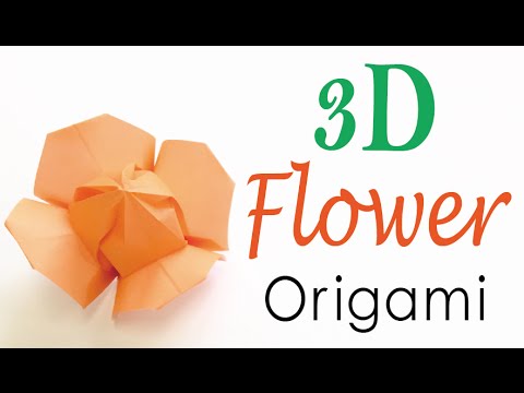 3d Origami Paper Flower Tutorial - Origami Kawaii〔#094〕