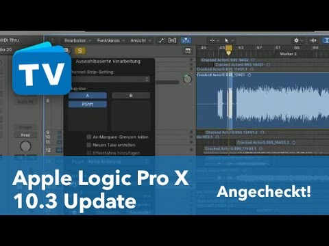 Logic Pro X 10.3 die neuen Features - mit 64/32 Bit Vergleichstest - deutsch
