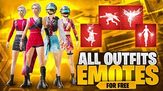Get Free 6 Permanent Outfits | Free Emotes in Pubg Mobile | New Achievement | Not Charlie | Pubgm