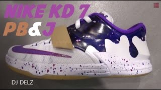Nike KD 7 Peanut Butter & Jelly PB&J GS Sneaker Review W/ @DjDelz