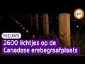 Lichtjes op begraafplaats in Groesbeek