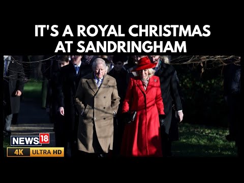 British Royals Celebrate Christmas at Sandringham, Attend Church Service | Christmas | 4K | N18G