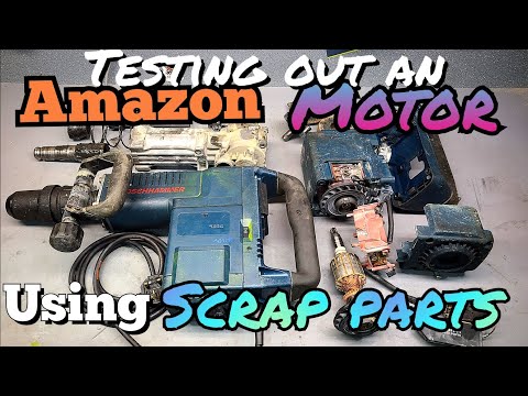 Building a Bosch GSH 11 E Hammer with scrap broken machines and a copy motor from Amazon.