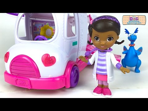 DOC MCSTUFFINS TIERARZTMOBIL MOBILE KLINIK DISNEY JUNIOR DOTTIE LAMMIE STUFFY DOC'S MOBILE CLINC