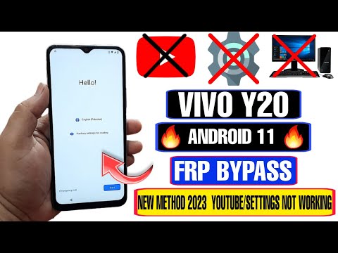 VIVO Y20 FRP Bypass Android 11 New Method 2023 | YouTube Not Working | Settings Not Working