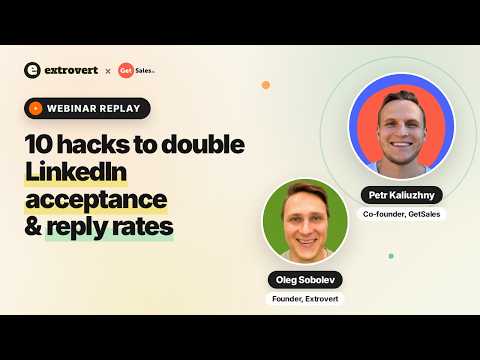10 ways to improve LinkedIn acceptance and reply rates webinar artwork
