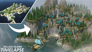 (20 Hours Minecraft Timelapse) Village Island