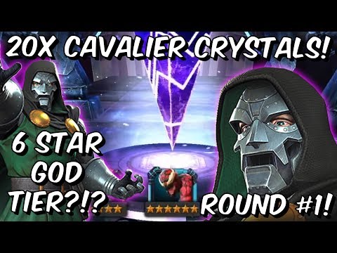20x 6 Star Doctor Doom Cavalier Crystal Opening - God Tier 6 Star?!?! - Marvel Contest of Champions