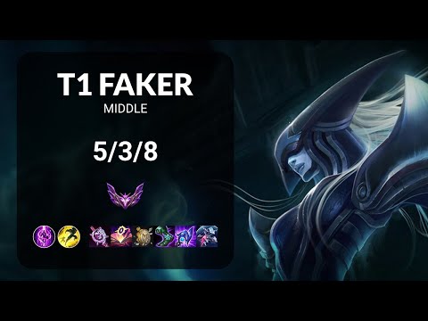 T1 Faker Lissandra vs Ahri MIDDLE - KR  Patch 13.15