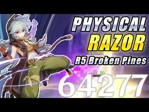 C6 RAZOR & R5 BROKEN PINES | (234%) PHYSICAL DPS SHOWCASE #razor #physicalrazor #sirblindz #genshin