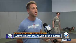 Active shooter drill training held for children