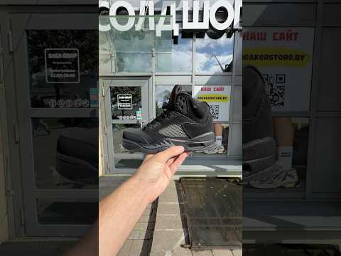 фото nike air jordan 5 retro 'triple black' 0