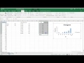 Use Excel  2016 to make Frequency distribution and Histogram for quantitative data