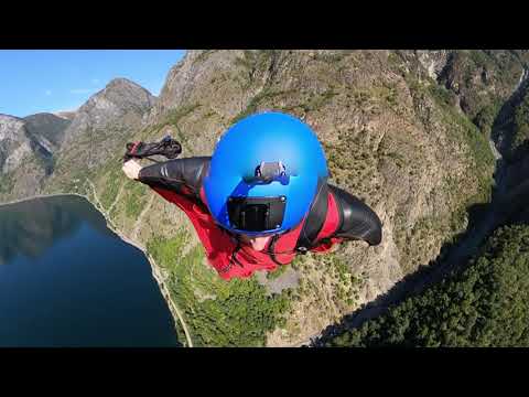Voldenosi Wingsuit Flight (Rear Cam) -- Aurland, Norway | 4k