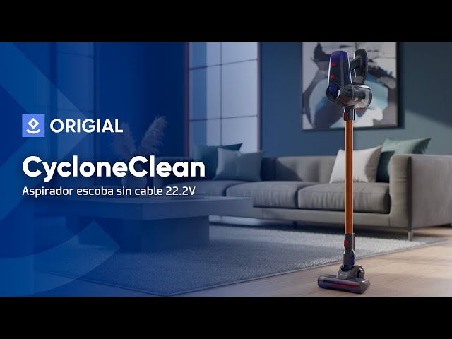 Aspirador sem Fio Origial CycloneClean 22.2V LED 180W 45min Filtro HEPA 800ml Acessórios video
