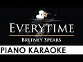 Britney Spears - Everytime - Piano Karaoke Instrumental Cover with Lyrics