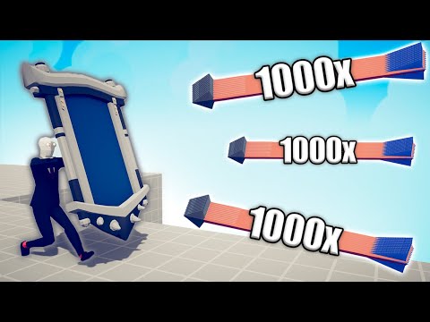 SLENDERMAN MIRROR SHIELD vs 1000x OVERPOWERED UNITS - TABS | Totally Accurate Battle Simulator 2023