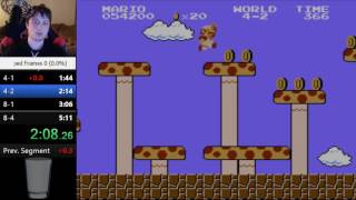 Super Mario Bros. any% speedrun in 5:10