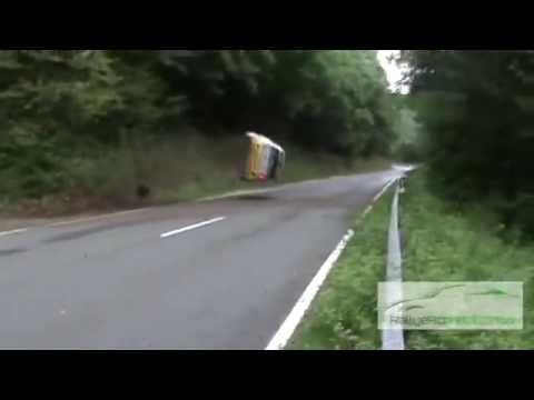 Heavy Crash Fabian Kreim Opel ADAM R2 WRC Rallye Deutschland 2014 SS "Stein&Wein"